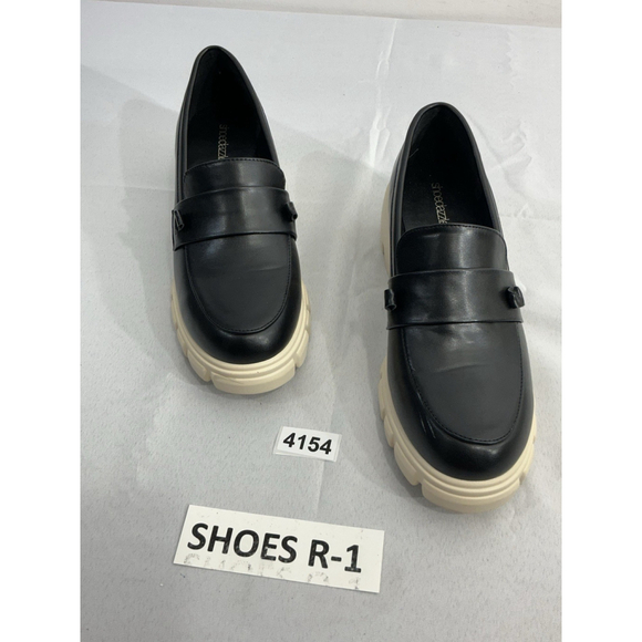 Shoedazzle Shoes - Womans Shoedazzle Elm Chunky Loafers 11 Black Slip On